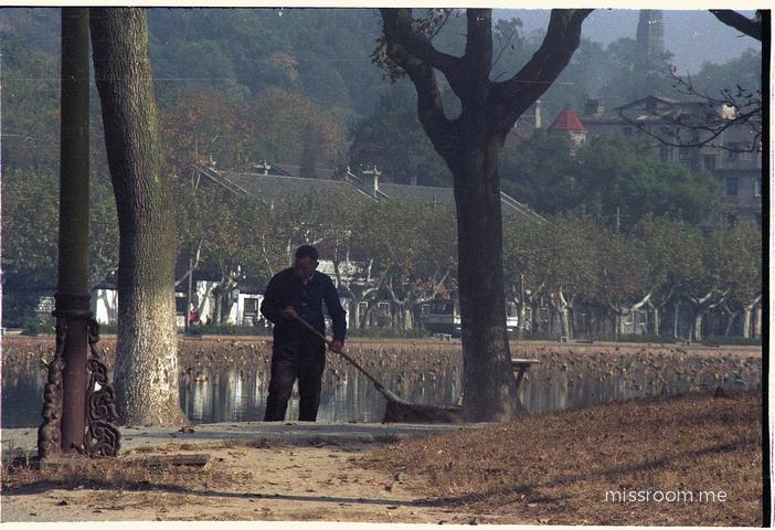 90年代西湖边